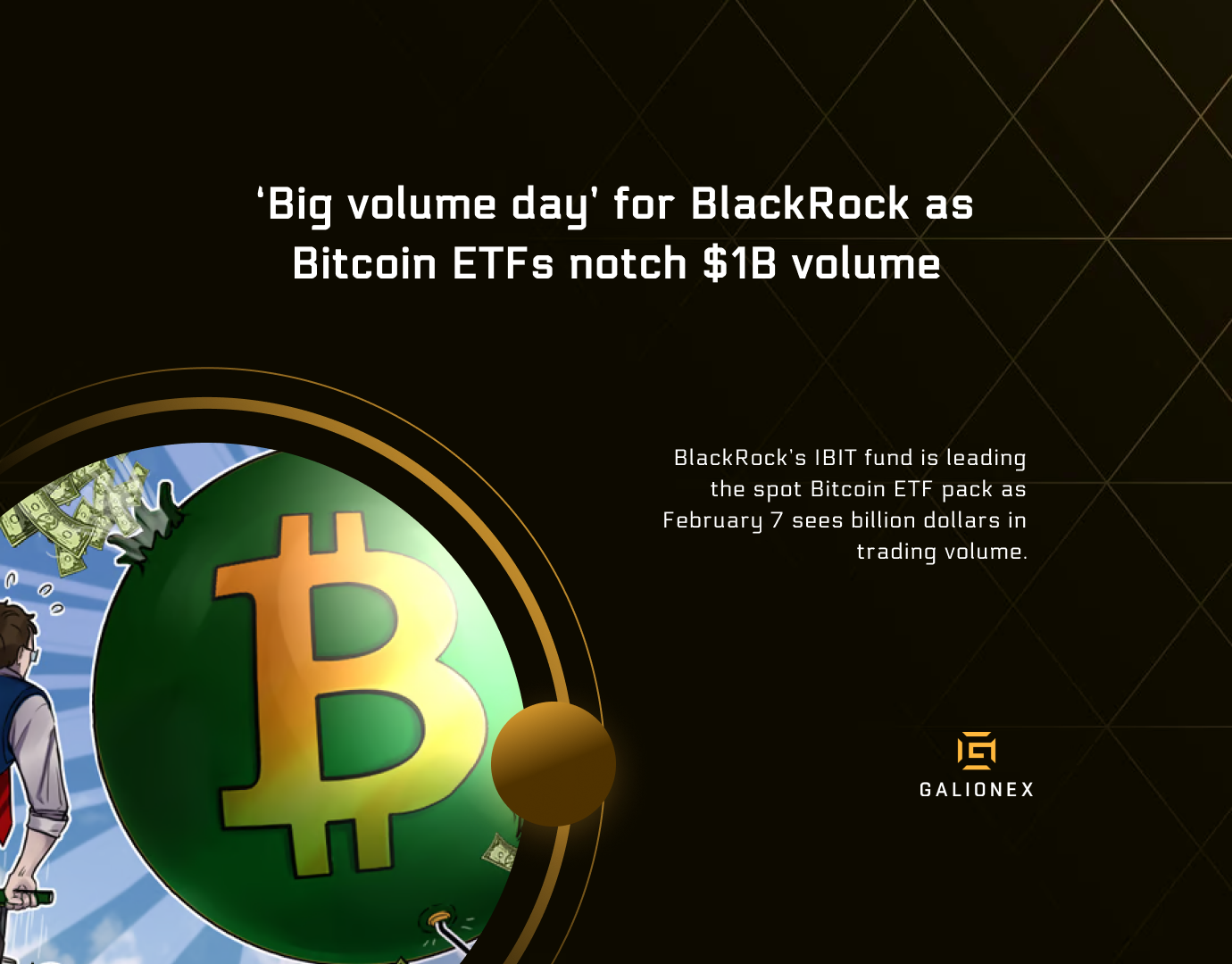 ‘Big volume day’ for BlackRock as Bitcoin ETFs notch $1B volume