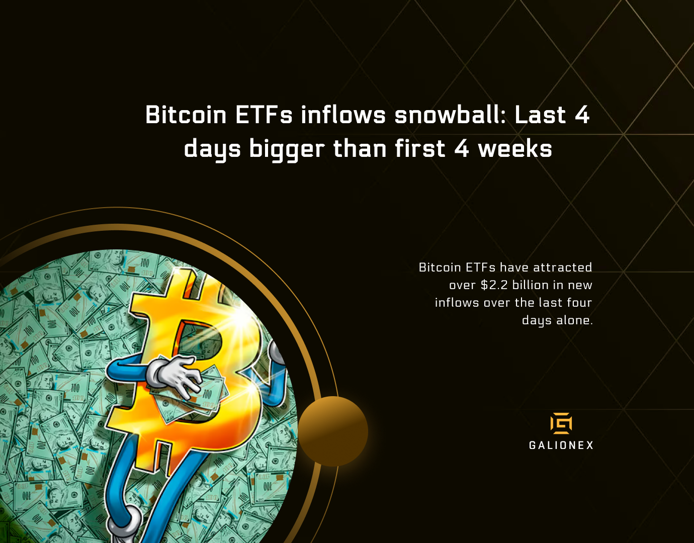 Bitcoin ETFs inflows snowball: Last 4 days bigger than first 4 weeks