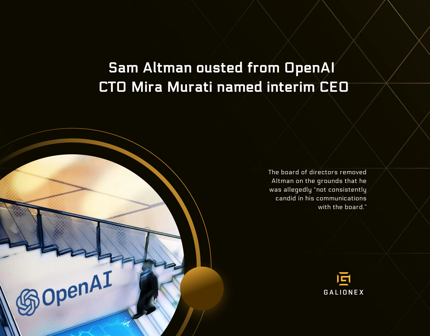 Sam Altman ousted from OpenAI, CTO Mira Murati named interim CEO