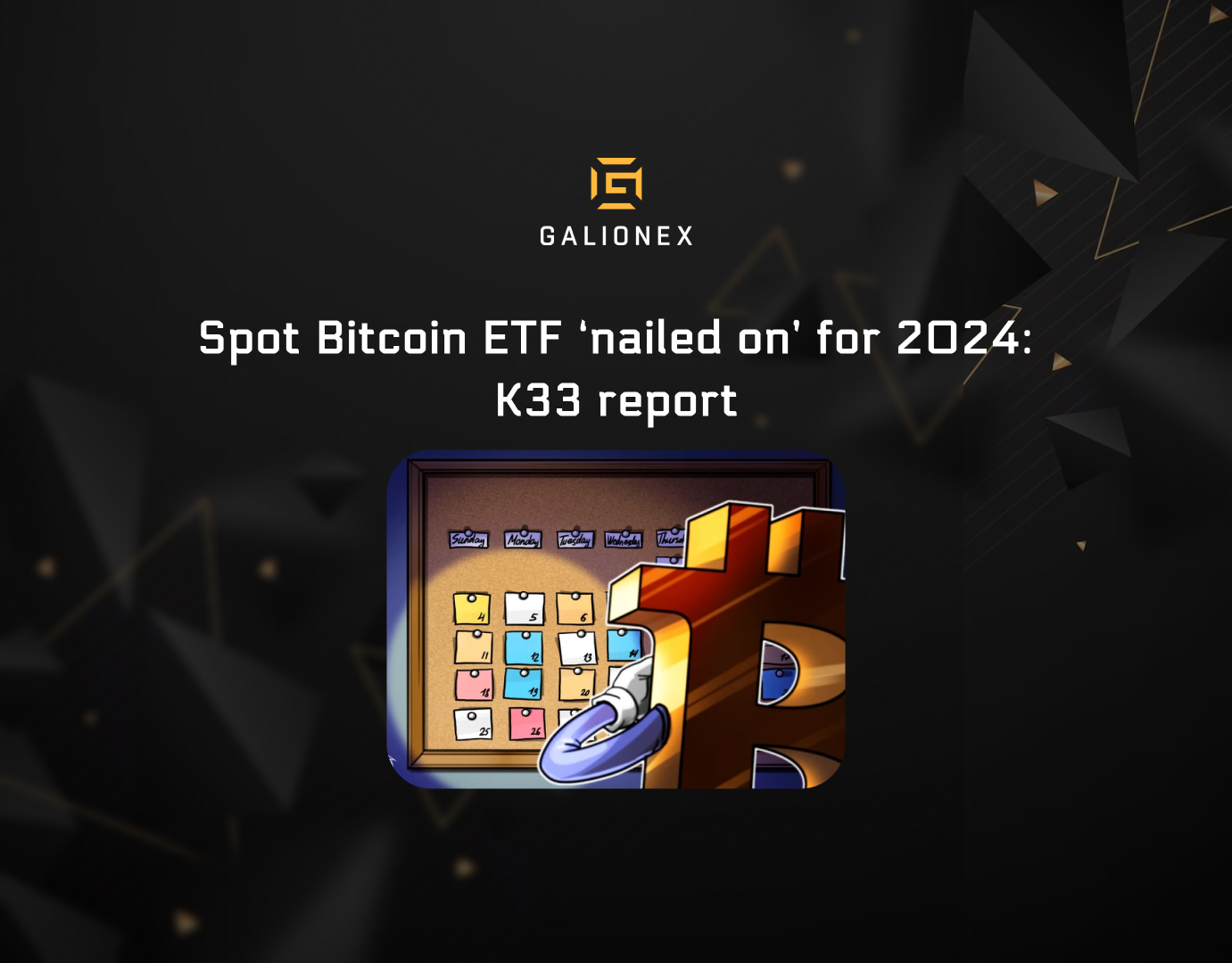 Spot Bitcoin ETF ‘nailed on’ for 2024: K33 report