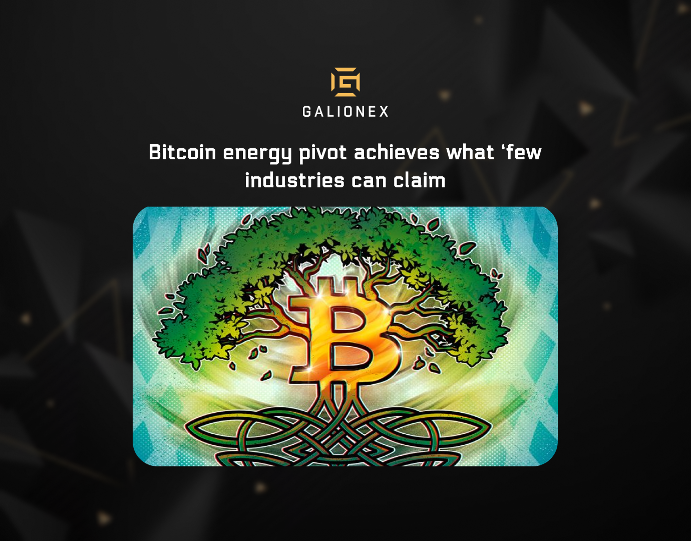 Bitcoin energy pivot achieves what ‘few industries can claim’